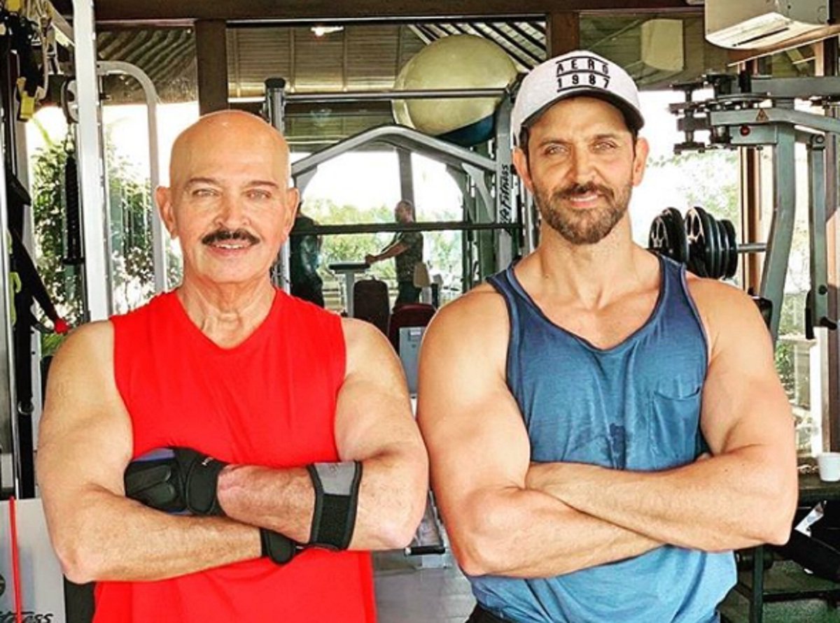 Hrithik Roshan with Rakesh Roshan Father